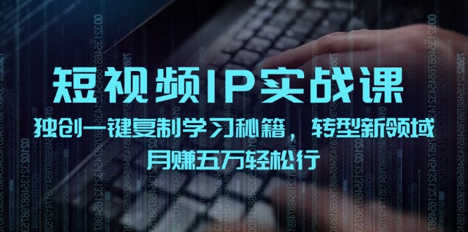 短视频IP实战课，独创一键复制学习秘籍，转战新领域，月赚五万轻松行-泱泱学习社