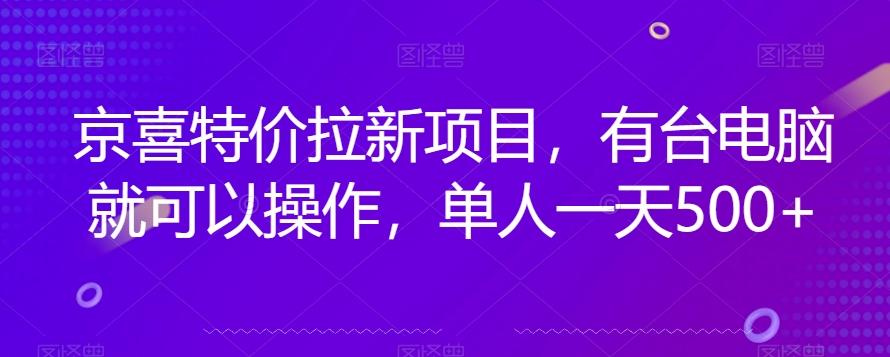 京喜特价拉新新玩法，有台电脑就可以操作，单人一天500+【揭秘】-泱泱学习社