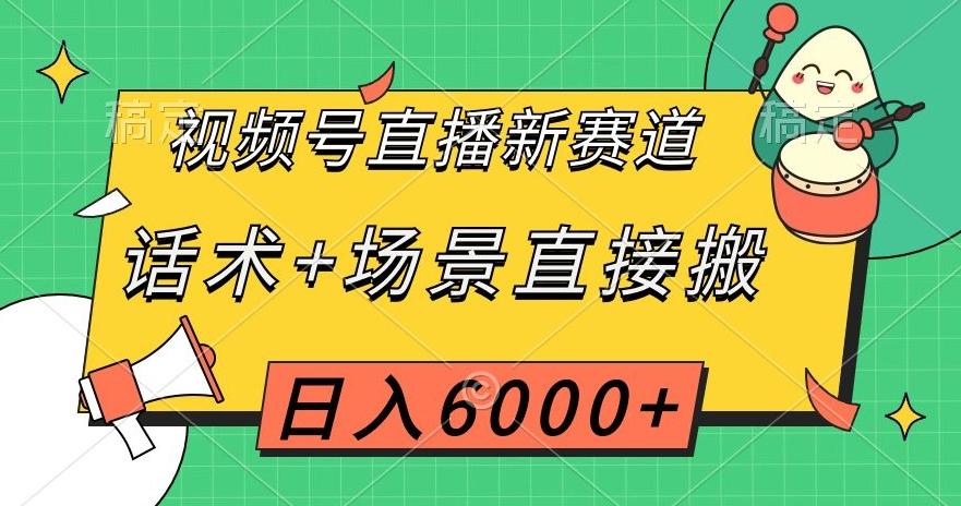 视频号直播新赛道，话术+场景直接搬，日入6000+【揭秘】-泱泱学习社