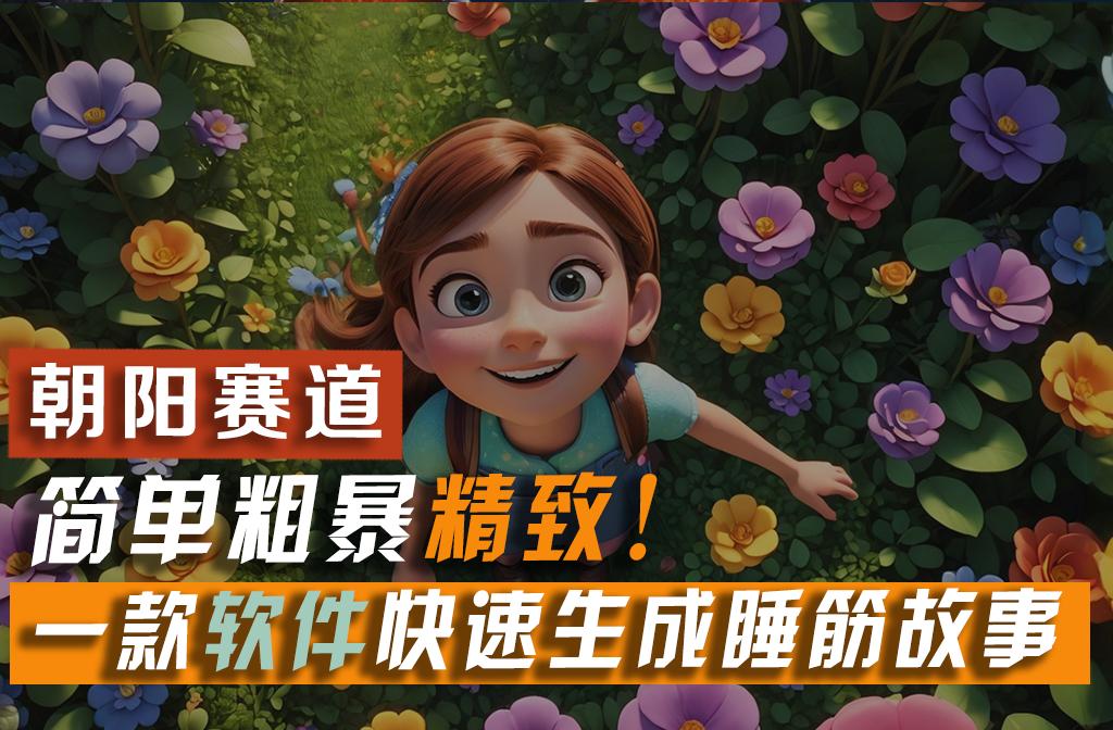 利用一款软件5分钟一条爆款睡筋故事，简单粗暴精致！小白月入2w+-泱泱学习社