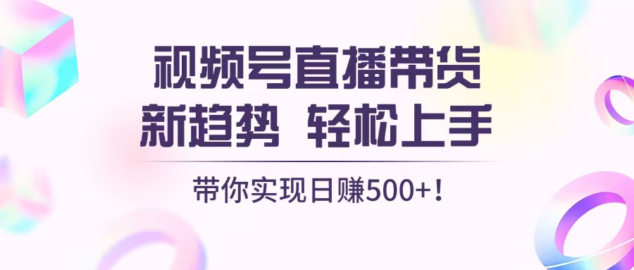 视频号直播带货新趋势，轻松上手，带你实现日赚500+-泱泱学习社
