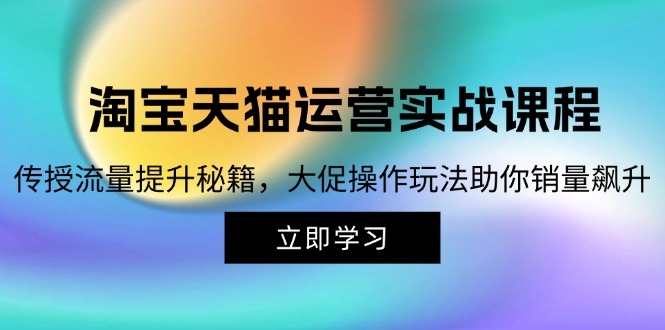 淘宝&天猫运营实战课程，传授流量提升秘籍，大促操作玩法助你销量飙升-泱泱学习社