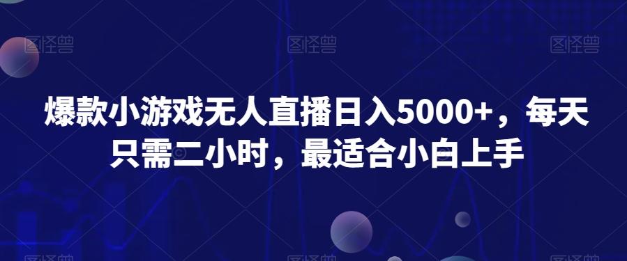 爆款小游戏无人直播日入5000+，每天只需二小时，最适合小白上手-泱泱学习社