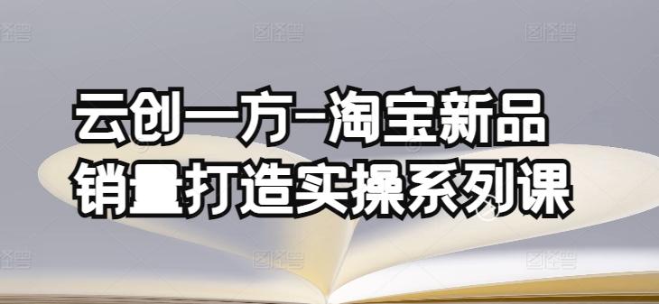 云创一方-淘宝新品销量打造实操系列课，基础销量打造(4课程)+补单渠道分析(4课程)-泱泱学习社