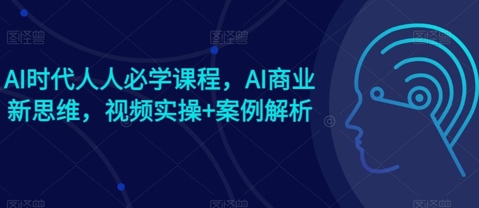 AI时代人人必学课程，AI商业新思维，视频实操+案例解析【赠AI商业爆款案例】-泱泱学习社