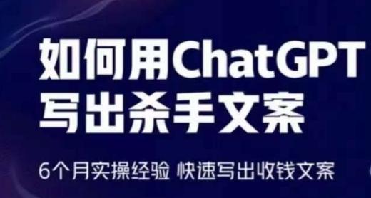 如何用ChatGPT写出杀手文案，6个月实操经验，快速写出收钱文案-泱泱学习社