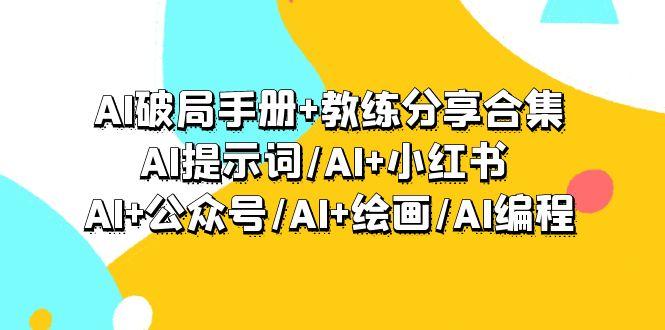 (9351期)AI破局手册+教练分享合集：AI提示词/AI+小红书 /AI+公众号/AI+绘画/AI编程-泱泱学习社