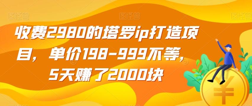 收费2980的塔罗ip打造项目，单价198-999不等，5天赚了2000块【揭秘】-泱泱学习社