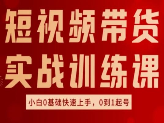 短视频带货实战训练课，好物分享实操，小白0基础快速上手，0到1起号-泱泱学习社