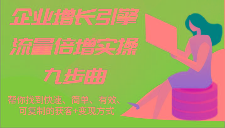 企业增长引擎流量倍增实操九步曲，帮你找到快速、简单、有效、可复制的获客+变现方式-泱泱学习社