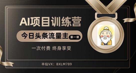 AI项目系列训练营（公众号流量主与今日头条篇）【揭秘】-泱泱学习社