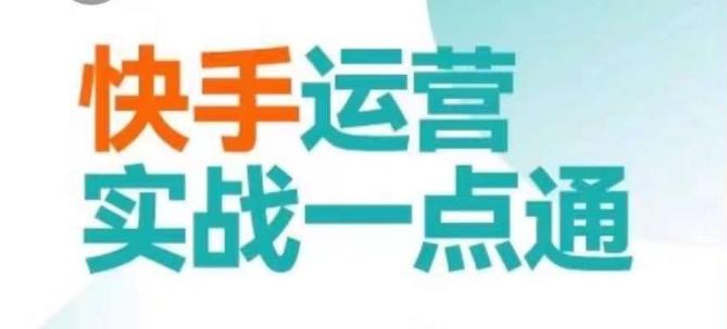 快手运营实战一点通，这套课用小白都能学会的方法教你抢占用户，做好生意-泱泱学习社