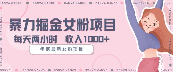 年底暴力女粉掘金项目5天变现1.5W+【揭秘】-泱泱学习社