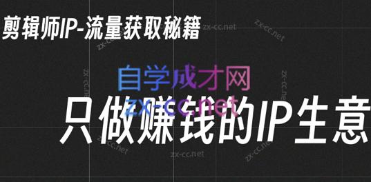 小钱老师·剪辑师个人ip流量思维与运营策略课-泱泱学习社