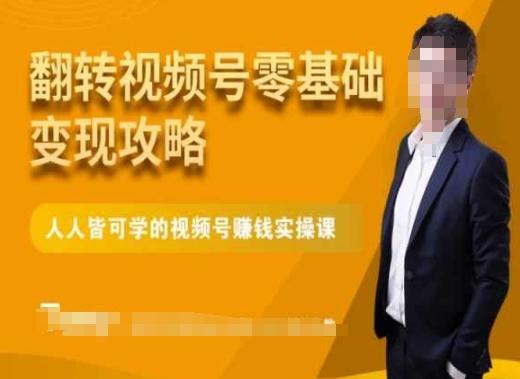 微信视频号零基础变现攻略，人人皆可学的视频号赚钱实操课-泱泱学习社