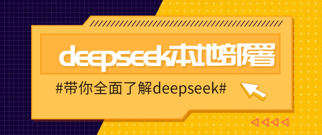 DeepSeek本地部署详细教程，轻松将deepseek部署到你的电脑上-泱泱学习社