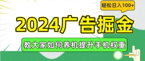 2024广告掘金，教大家如何养机提升手机权重，轻松日入100+【揭秘】-泱泱学习社