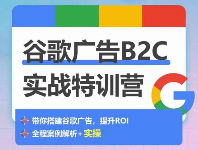 谷歌广告B2C实战特训营，500+谷歌账户总结经验，实战演示如何从0-1搭建广告账户-泱泱学习社