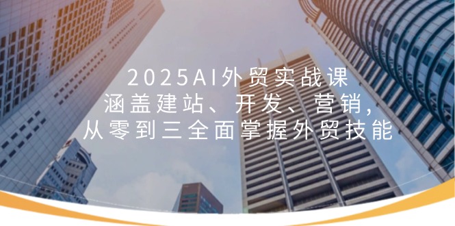 2025AI外贸实战课：涵盖建站、开发、营销, 从零到三全面掌握外贸技能-泱泱学习社