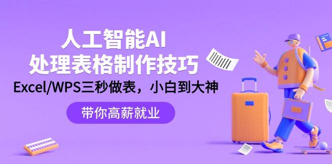 (9459期)人工智能-AI处理表格制作技巧：Excel/WPS三秒做表，大神到小白-泱泱学习社