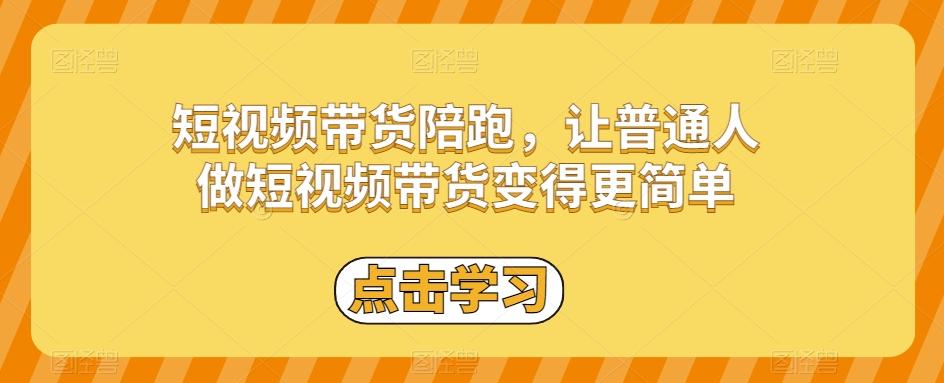 短视频带货陪跑，让普通人做短视频带货变得更简单-泱泱学习社