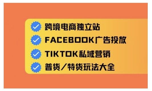 跨境电商独立站及全域流量营销，从0基础快速入门并精通跨境电商运营-泱泱学习社
