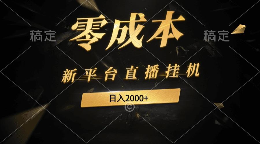 (9841期)新平台直播挂机最新玩法，0成本，不违规，日入2000+-泱泱学习社
