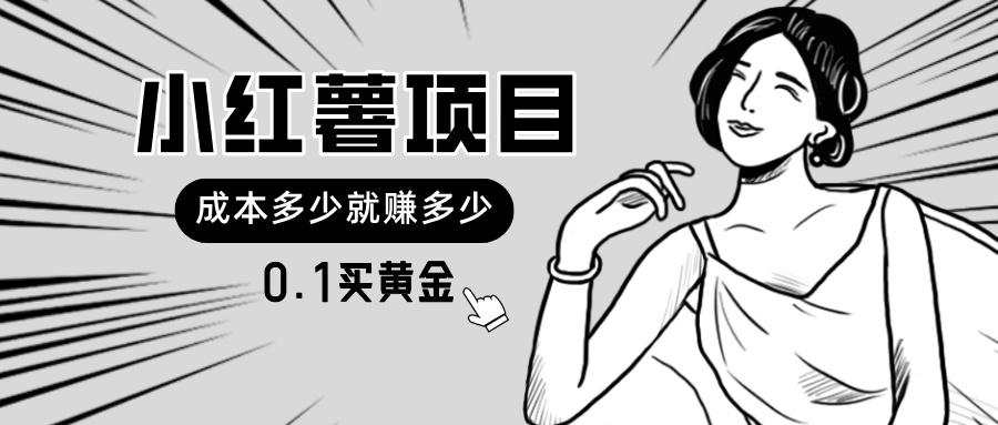 小红薯暴力项目，0.1买黄金。操作简单，日入无上限，可无限扩大。-泱泱学习社