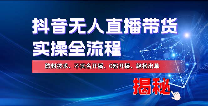在线赚钱新途径：如何用抖音无人直播实现财务自由，全套实操流程，含…-泱泱学习社