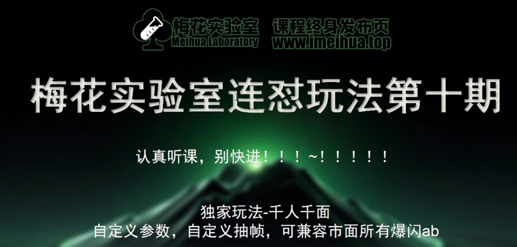 梅花实验室社群专享课视频号连怼玩法第十期课程+第二部分-FF助手全新高自由万能爆闪AB处理-泱泱学习社