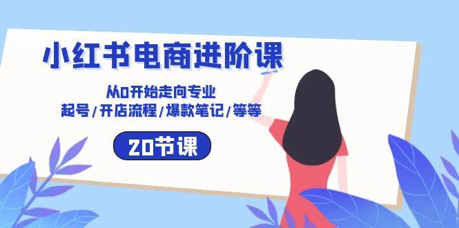 小红书电商进阶课：从0开始走向专业 起号/开店流程/爆款笔记/等等(20节-泱泱学习社