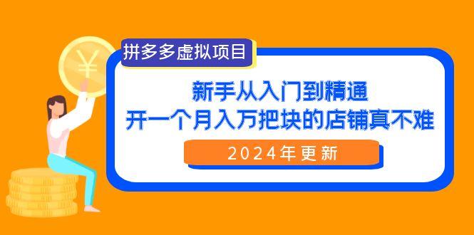 (9744期)拼多多虚拟项目：入门到精通，开一个月入万把块的店铺 真不难(24年更新)-泱泱学习社