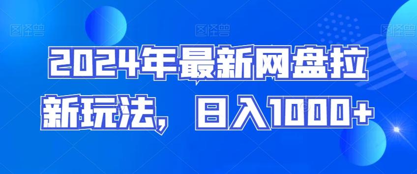 2024年最新网盘拉新玩法，日入1000+-泱泱学习社
