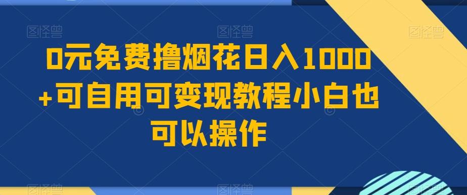 0元免费撸烟花日入1000+可自用可变现教程小白也可以操作，永久免费更新链接-泱泱学习社