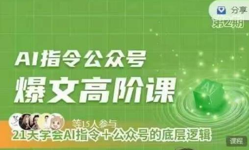 Ai指令公众号高阶课，学会ai指令+公众号的底层逻辑-泱泱学习社