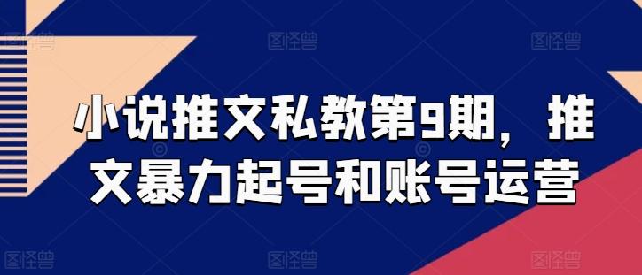 小说推文私教第9期，推文暴力起号和账号运营-泱泱学习社