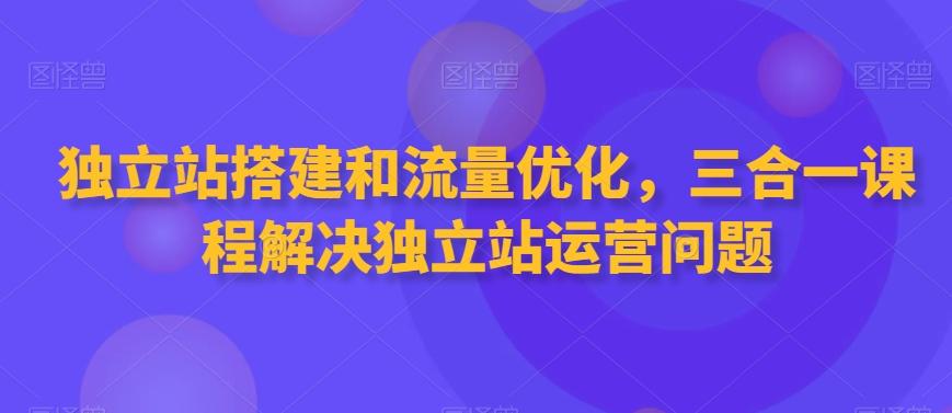独立站搭建和流量优化，三合一课程解决独立站运营问题-泱泱学习社