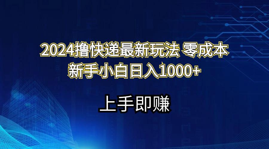 2024撸快递最新玩法零成本新手小白日入1000+-泱泱学习社