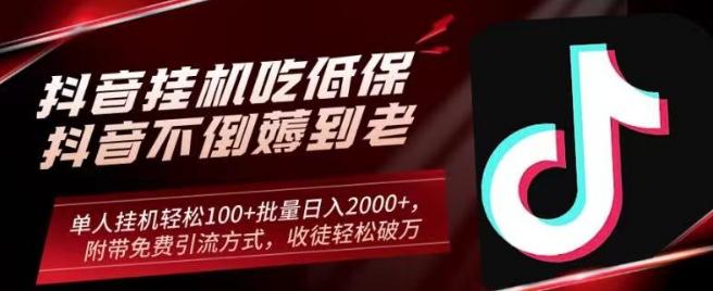 抖音挂机吃低保项目，单人挂机轻松100+批量日入2000+，附带免费引流方式，收徒轻松破万-泱泱学习社