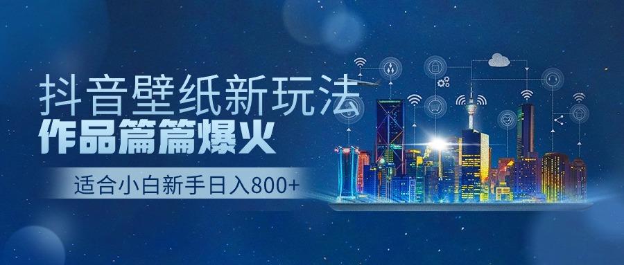 (9842期)抖音壁纸号新玩法，作品篇篇爆火，日收益500+-泱泱学习社