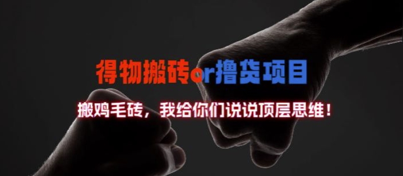 得物搬砖撸货项目?掰下数据，我给你们说说顶层思维【揭秘】-泱泱学习社