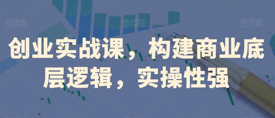 创业实战课，​构建商业底层逻辑，实操性强-泱泱学习社