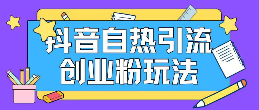 抖音引流创业粉自热玩法日引200+精准粉-泱泱学习社