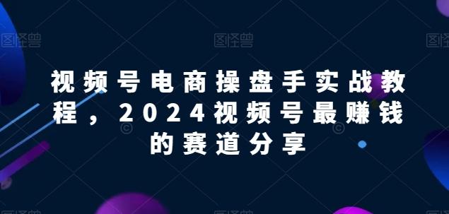 视频号电商实战教程，2024视频号最赚钱的赛道分享-泱泱学习社