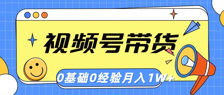 视频号轻创业带货，零基础，零经验，月入1w+-泱泱学习社