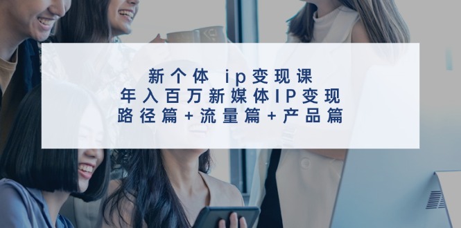 新个体ip变现课，年入百万新媒体IP变现，路径篇+流量篇+产品篇-泱泱学习社