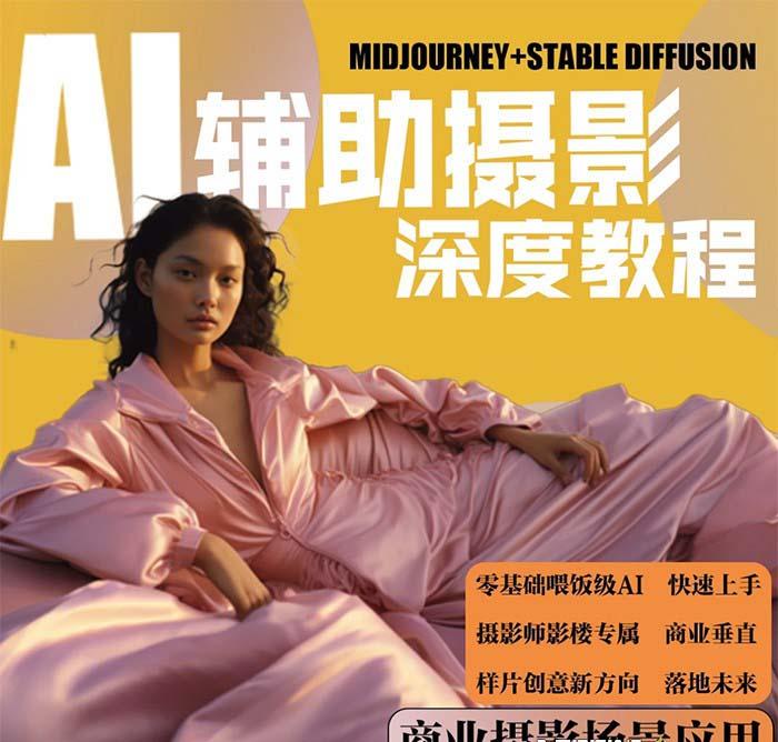 (8727期)2024年AI辅助摄影人工智能商业应用摄影课程(37节课)-泱泱学习社