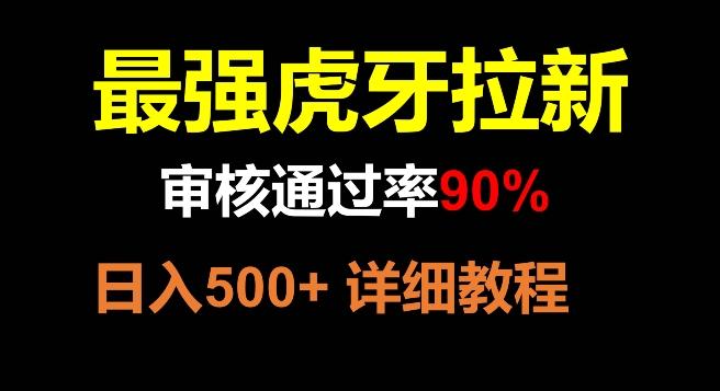 虎牙拉新，审核通过率90%，最强玩法，日入500+-泱泱学习社
