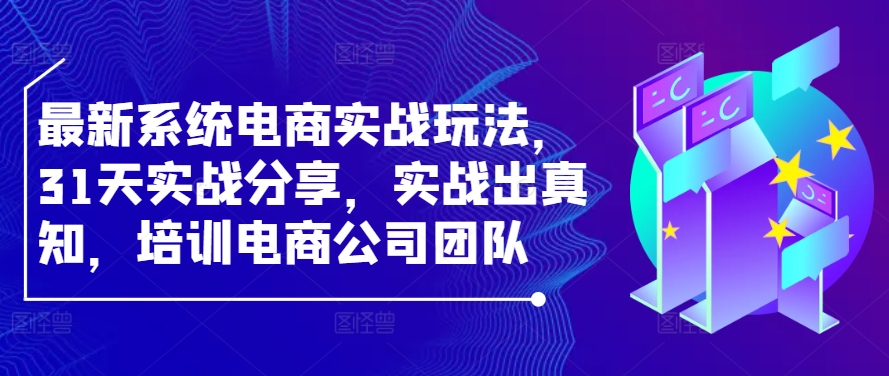 最新系统电商实战玩法，31天实战分享，实战出真知，培训电商公司团队-泱泱学习社