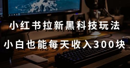 黑科技玩法之：小红书拉新，小白也能日入300元【操作视频教程+黑科技工具】【揭秘】-泱泱学习社